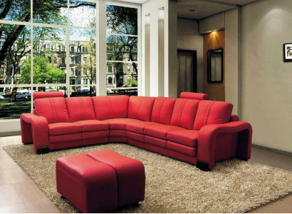 XXL Multifunkcionāla ādas dīvāna dīvāns gulta Polster stūra dīvāns Moderns Lielā.