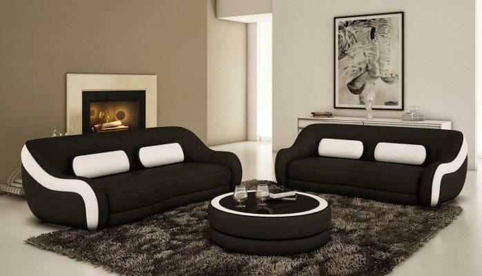 Sofas komplekts sēdeklis āda dizains XXL pārklājums dīvāns komplekts 3+2 sēdvietas