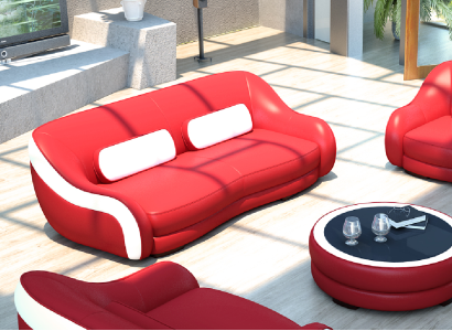 3 sēdvietu (bez 2+1) dīvāns Arējdaļas Griestu upholstered dīvāni ādas sēdes dizains