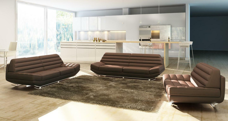 Sofas komplekts Design Couch 3+2 Polster Sofa Ādas dzīvojamā istabas komplekti