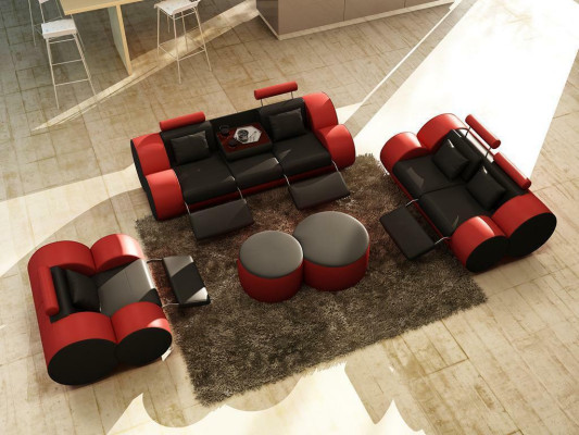 Sofas komplekts dizaina dīvāns 3+2 apvalks ādas dīvāns viesistaba komplekti