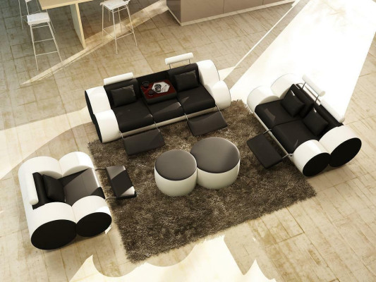 Sofas komplekts dizaina dīvāns 3+2 apvalks ādas dīvāns viesistaba komplekti