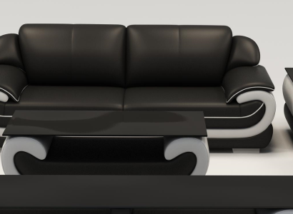 Ādas dīvāns Dīvāns dzīvojamās istabas zona 3 vietās Moderns dizains Dīvāns Sofa