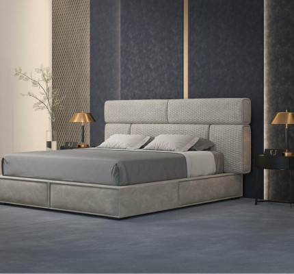 Gulta dizains divguļamā gulta laulībām moderns viesnīcas rāmis guļamistabā