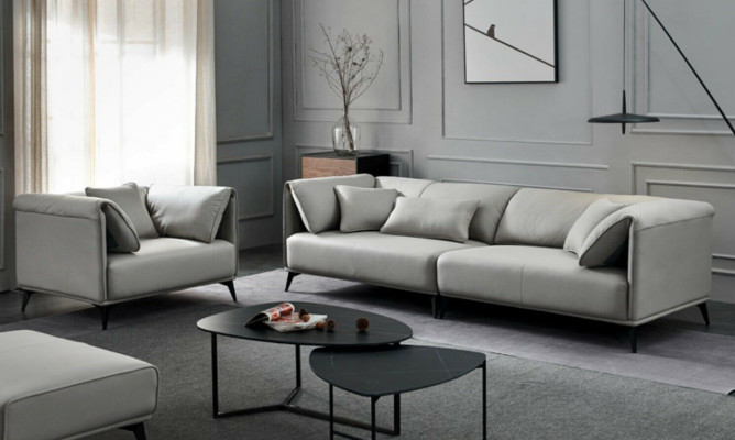 Dzīvojamā istaba Dīvāni Dīvāniem Pildspalvas 4 vietu Pelēks dizains Xxl Big Sofa