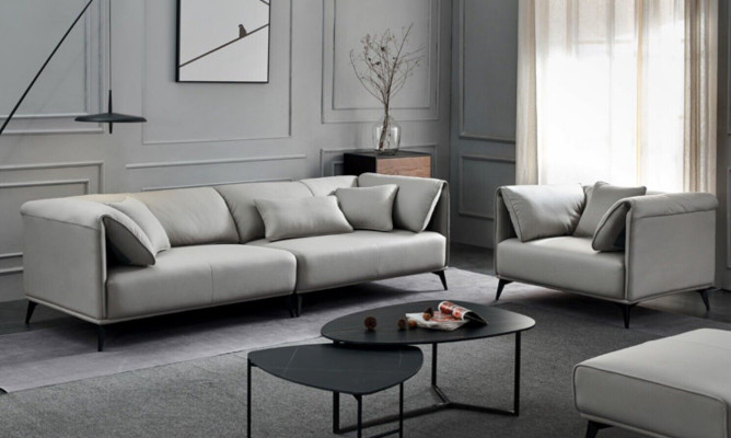 Dzīvojamā istaba Dīvāni Dīvāniem Pildspalvas 4 vietu Pelēks dizains Xxl Big Sofa