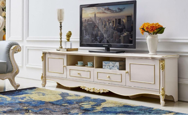 Sideboard TV Lowboard RTV galds Dzīvojamā Istaba Koka Skapis Klasiskais Baroks