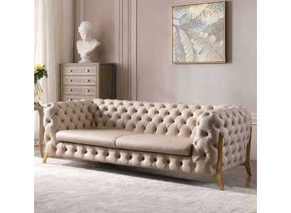 Mākslīgā ādas 3-vietīga dīvāna dzīvojamā zona atpūtas sēdvieta dizaina dīvāns viesistaba dīvāni