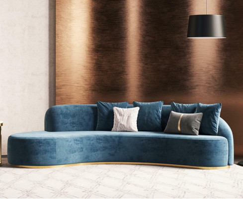 Samta dīvāns 4 sēdvietām auduma mūsdienīgs atpūtas sēdeklis luksusa mēbeles stūra dīvāns aplis jauns