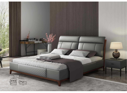 Gulta pārklājums dizains luksuss 180x200cm divvietīga viesnīcas gulta laulāto guļamistaba āda