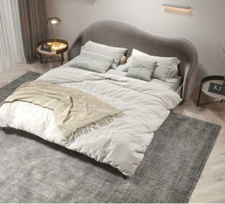 Itāļu guļamistabas mēbeles Ar polsterējumu Dīvāna gultas dizains Gultas