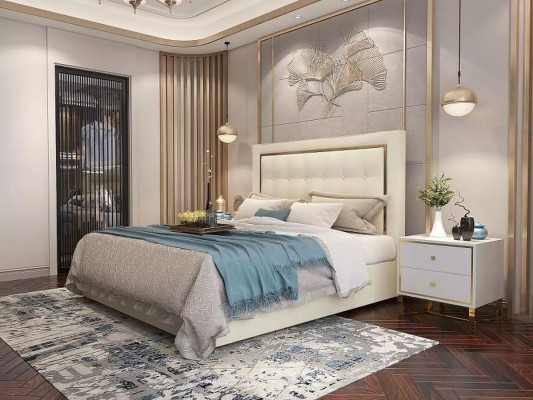 Gulta audums dizains luksusa divguļamā gulta viesnīcas bāra 180x200cm guļamistabā metāls