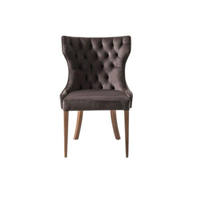 Brūnais Chesterfield dizaina krēsla luksusa krēsls, dīvāns, koka krēsli
