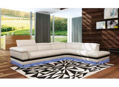 Ādas dīvāns Dīvāns Dzīvojamā zona Stūra dīvāns Stūra komplekts Moderns dizains Sofa 5130