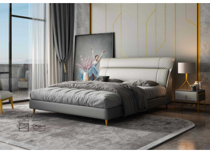 Dizaina ādas gultas luksusa polsteru gultas divvietīgā modernā laulībā 180x200 Moderns jauns