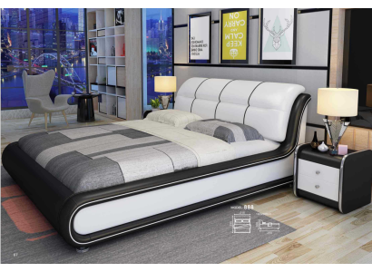 Divvietīgi gultas Royal gultas istabas luksusa itāliešu stila mēbeles 180x200cm