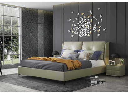 Gulta polster dizains luksusa dubultā gultā viesnīcas numurā guļamistabā 180x200cm.