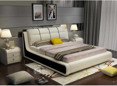 Luksusa guļamistabas gultas divguļamās gultas koka 180x200cm dizainera viesnīca