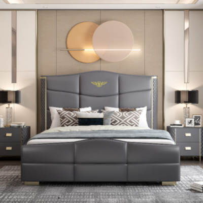 Dizaina divguļamais gultas ledus gultas gultas ledus apdare laulība 180x200cm