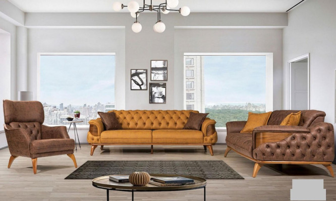 Luksusa vienvietīgs krēsls dīvāns polstermēbeles Chesterfield dizaina sofa ādas