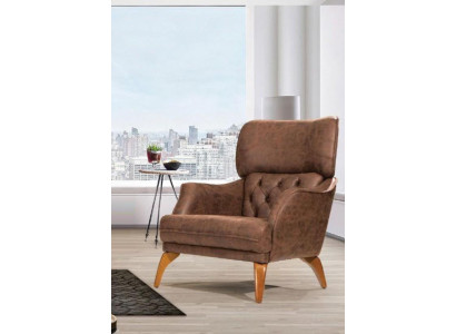 Luksusa vienvietīgs krēsls dīvāns polstermēbeles Chesterfield dizaina sofa ādas