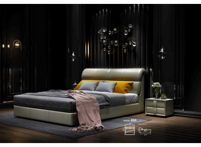 Luksusa gultas istabas ādas apdare divguļamie gultas no koka dizaina 180x200 cm jauna