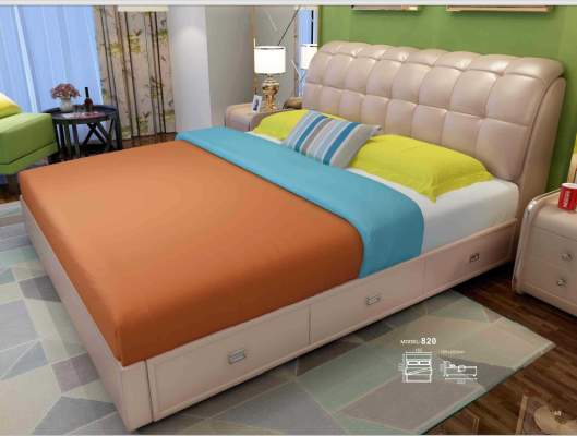 Gulta pārvalks dizains luksus dekoru divvietīgā viesnīcas gulta laulātajiem guļamistabas āda