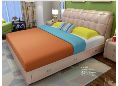 Gulta pārvalks dizains luksus dekoru divvietīgā viesnīcas gulta laulātajiem guļamistabas āda