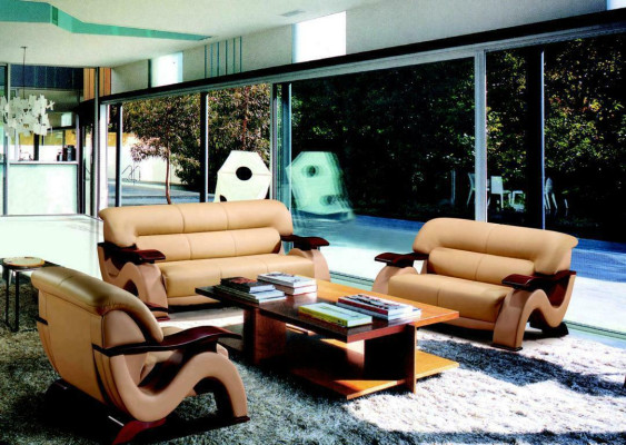 Sofagarnitur ādas gultas komplekts 3+2 (bez krēsla) dīvāns sēdeklis polster garnitūra 2033