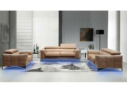Sofas komplekts ar 3+2 sēdvietām no ādas (bez krēsliem) dīvāniem, sēdekļiem un polsterējumu komplektam 1504