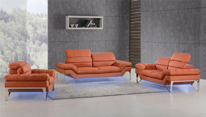 Sofasets no ādas 3+2 (bez krēsliem) dīvāns sēdeklis polsterne 994