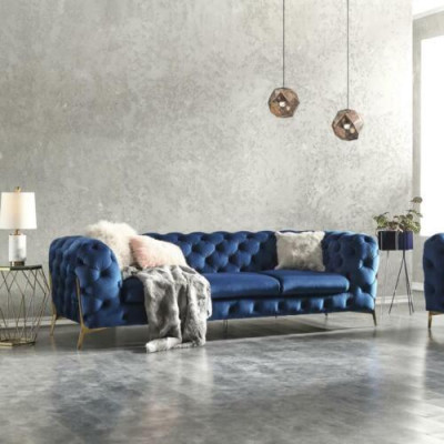Chesterfield tekstila dīvāns, polsterētas sēdvietas, liels XXL 3 vietīgs auduma dīvāns.