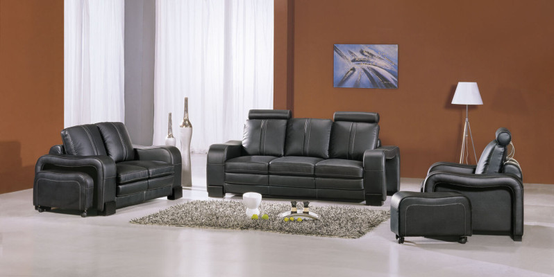 3 sēdvietu (bez 2+1) dīvāns Sofa Couch Polster XXL Big Couchen Sofas āda