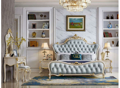 Chesterfield dīvāns nakts galds 2x masīvkoks luksuss 3 daļas 180x200cm dizains
