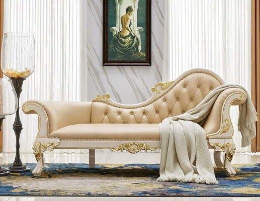 Šaizlonga dīvāns āda atpūtas krēsls gultas kratītis sofa Česterfīlda masīvkoks