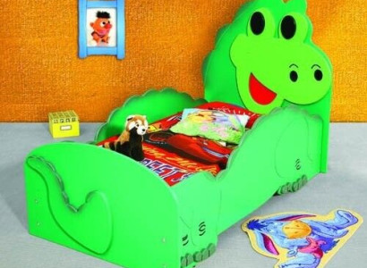 Bernu gultiņa Jauniešu gulta Gulta Gultas ar matraci ar dzīvnieku motīvu guļamistaba Dino