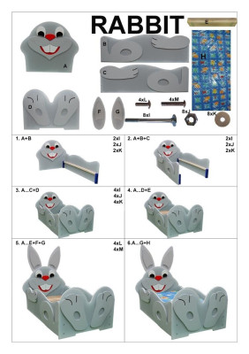 Gulta Bērnu gulta Gultas Gultiņa + Matracis Koka gulta 90x200cm Dzīvnieks Kaķis Jaunā