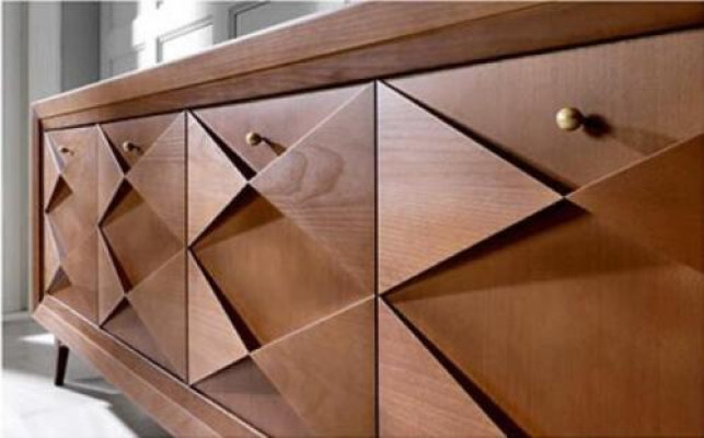 Sideboard komode skapis Klasiskie luksusa komodzi skapji Dzīvojamā istaba Brūns