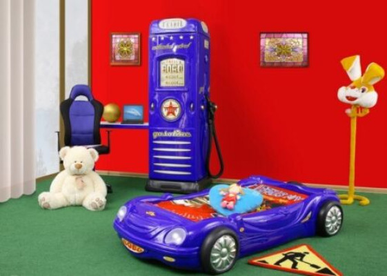 GULTS AR MATRACI Bērnu gultas automašīna gultas sporta automašīnas zēniem un meitenēm BOBO