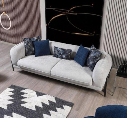 Gulta Dīvāns Gatavs Trīsvietīgs Pelēks Dīvāni Mēbeles Moderns Dizains 3 vietu dīvāni Jauni