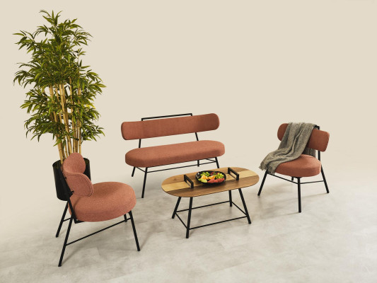 Banka Dzīvojamā istaba Sēdvietas Polsterēti mēbeļu apdares materiāli Tekstils/Audums galds