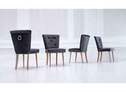 Chesterfield krēsla komplekts grupa 2x ar atzveltni krēsli komplektā sēdeklis polsterēts jauns