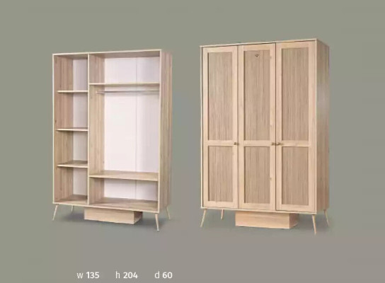 Drēbju skapis Skapis Koka skapji Guļamistabas mēbeles Dizaina koka skapji