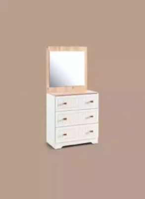 Kumode ar spoguli un konsoli, galds, mēbeles, baltas, modernas, guļamistabā