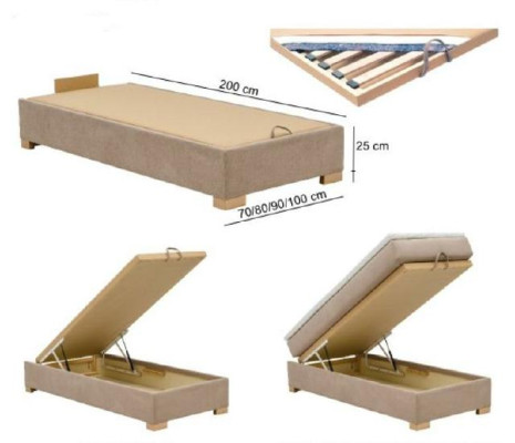 Gulta Kontinentālā Boxspring Gultas Mēbeles Augsta Dubultā Ādas Tekstila Gulta
