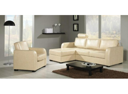 Stūra dīvāns Dīvāns Gulta Ādas Tekstils Audums Dzīvojamās telpas Komplekts Polster Gulta CAPRI