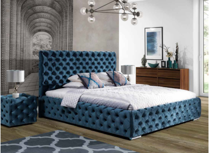 Chesterfield Polsteris Samts Doble Šiks dizaina gultas Doble.