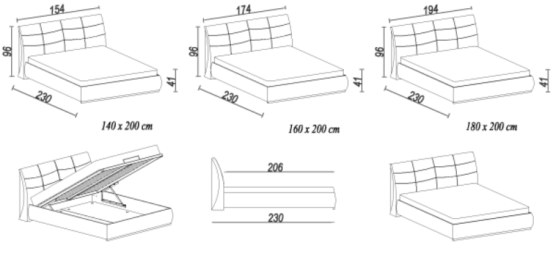 Gulta ādas gulta pārklāta gulta gultas kaste divguļamā guļamistaba laulības gulta gultas APOLLO