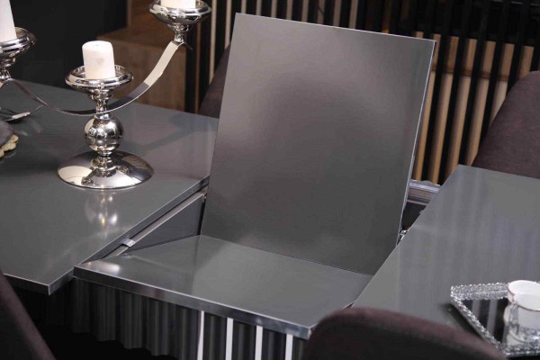 Luksusa ēdamistabas komplekts - ēdamgalds+6 krēsli+ galdiņš ar 2 spoguļiem 10 gab.