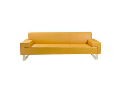 Dzeltenā divvietīgā sofa Polster dzīvojamā istaba dīvāns divvietīgs Elegants divniekas.